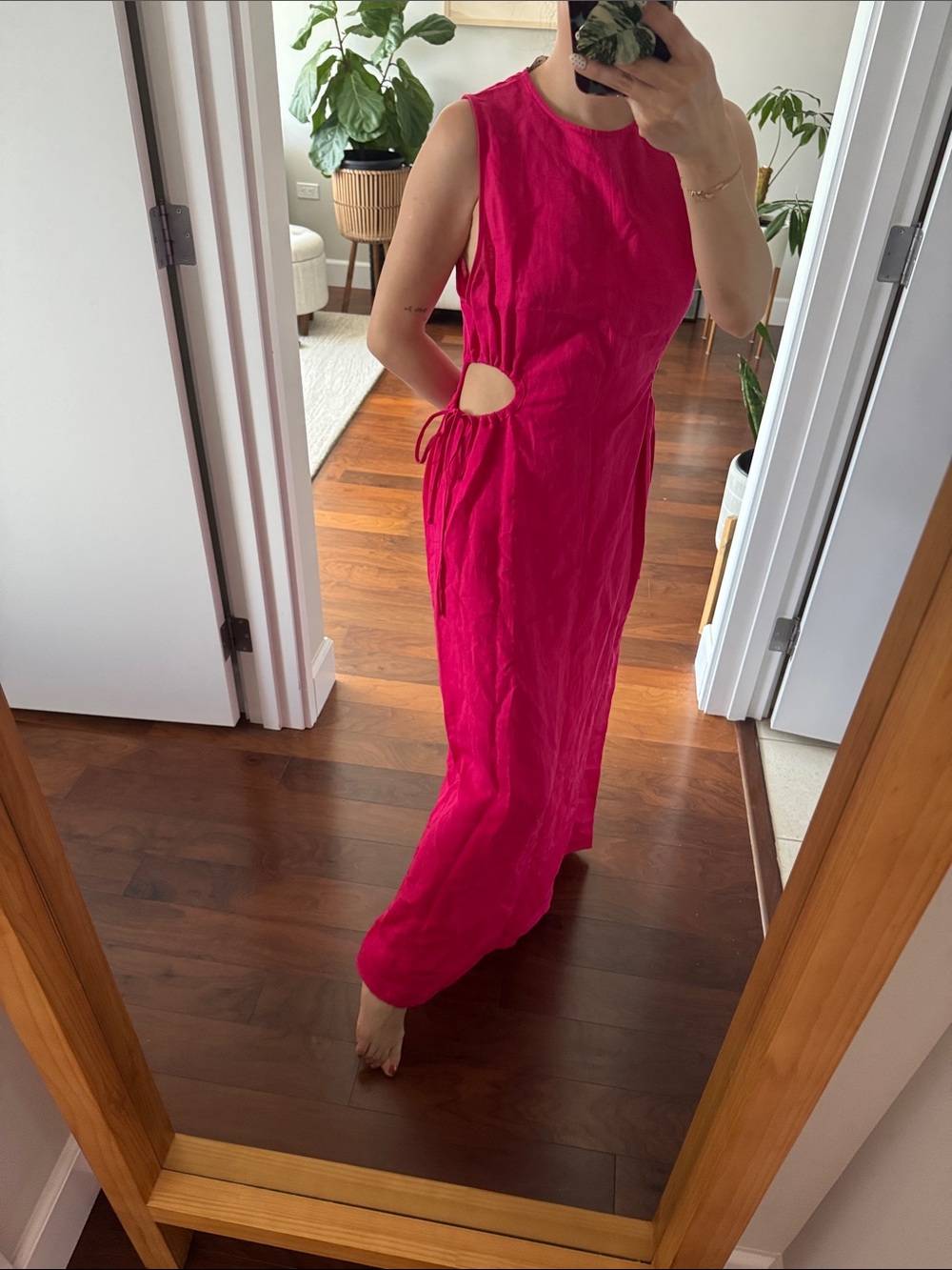 Zara linen maxi dress